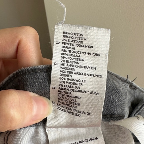 H&M Women's Distressed Grey Skinny Jeans, Size 8 - Picture 16 of 16